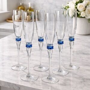 NEW “Attica” Champagne Glasses – Set of 6 | Holmegaard / Royal Copenhagen